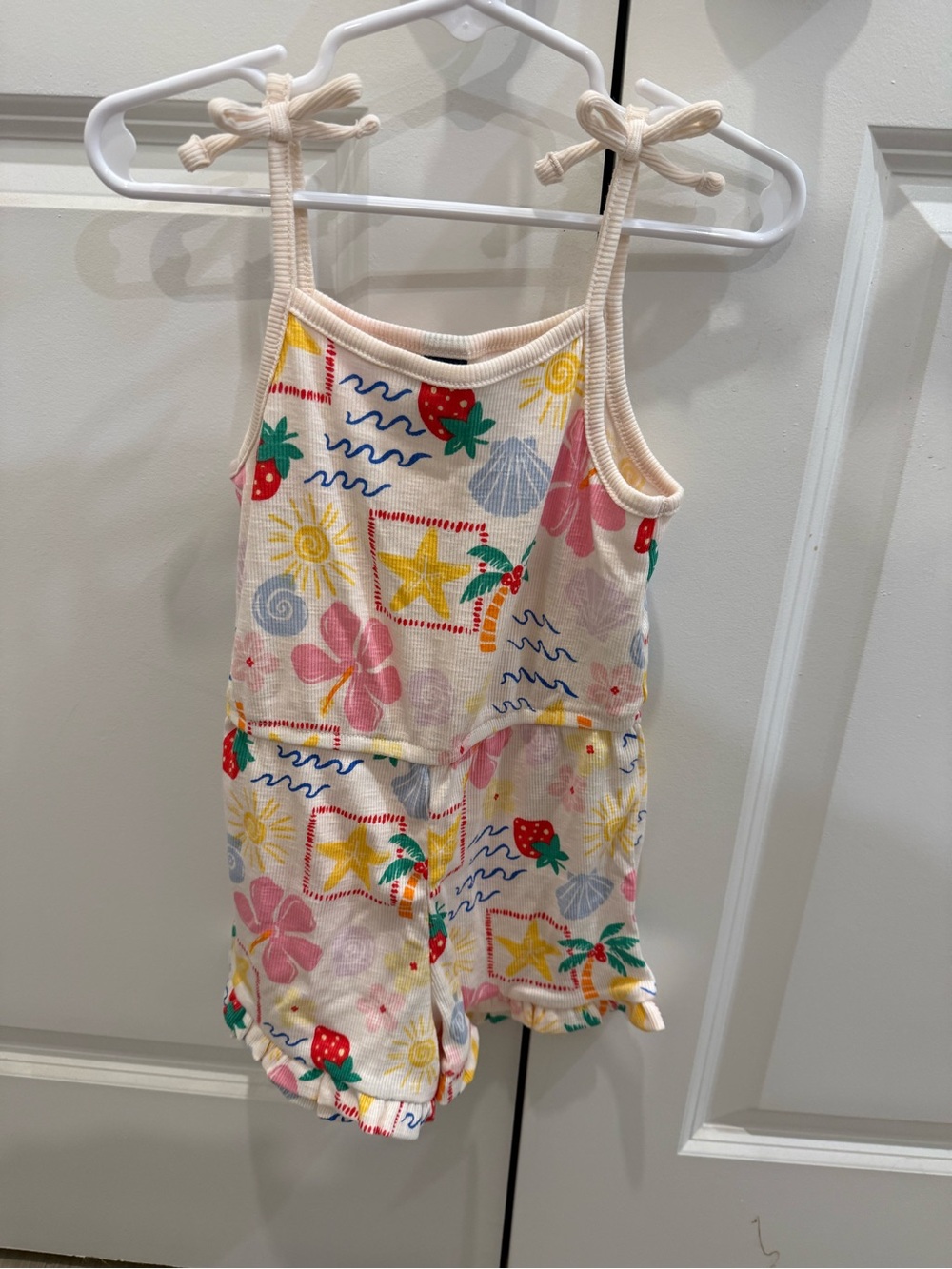Old Navy 3T Romper with Yellow, Pink & Blue Prints